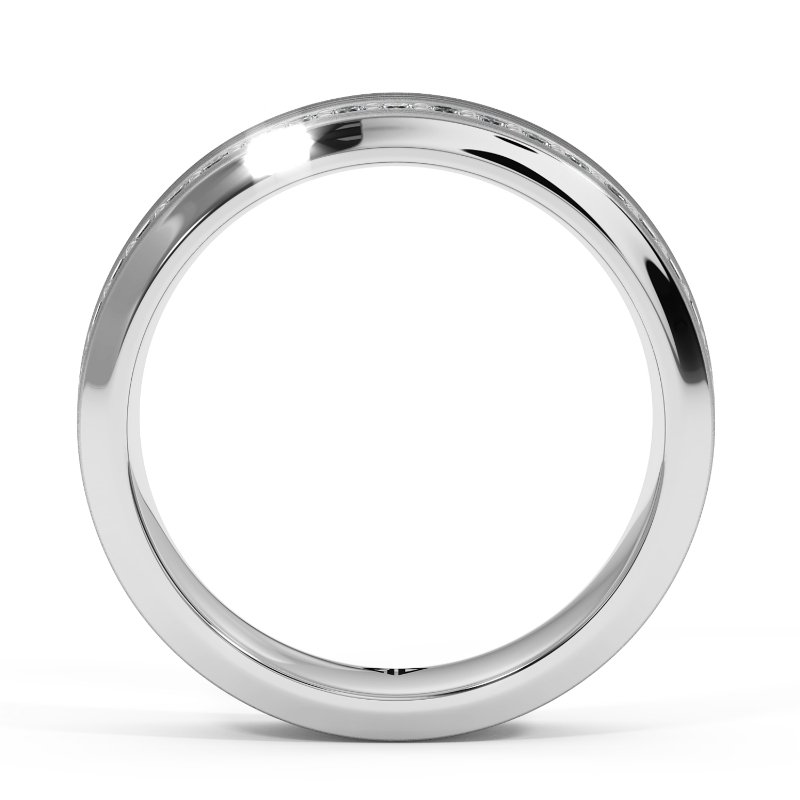 18K White Gold Zain Diamond Wedding Band