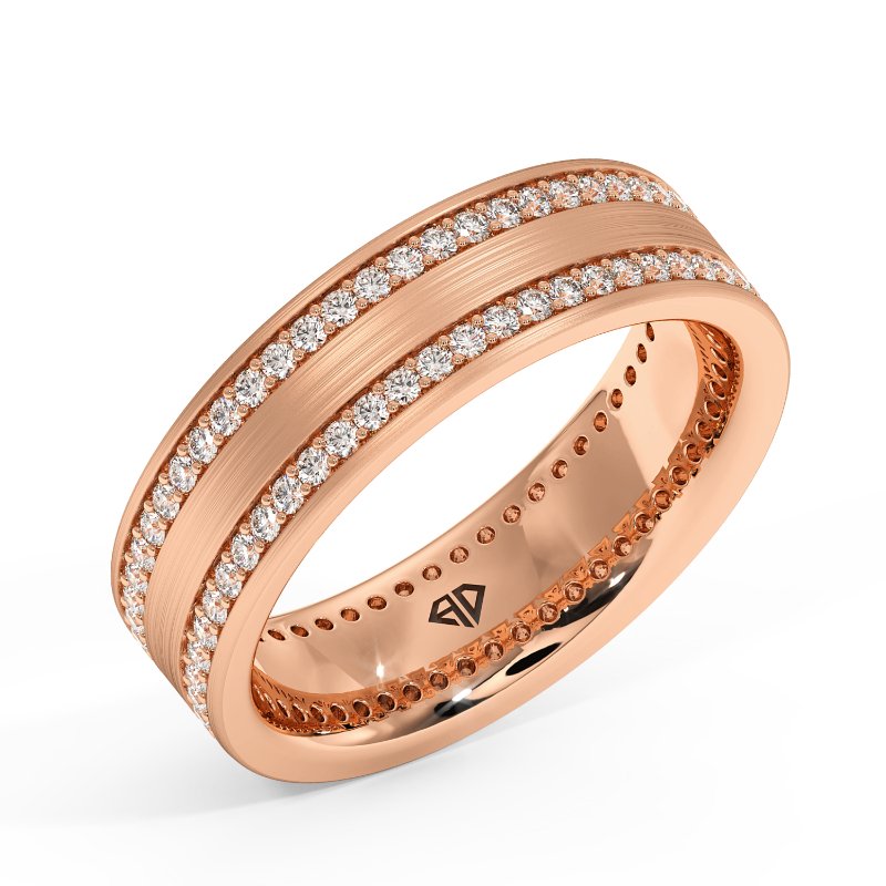 9K Rose Gold Kai Diamond Wedding Band