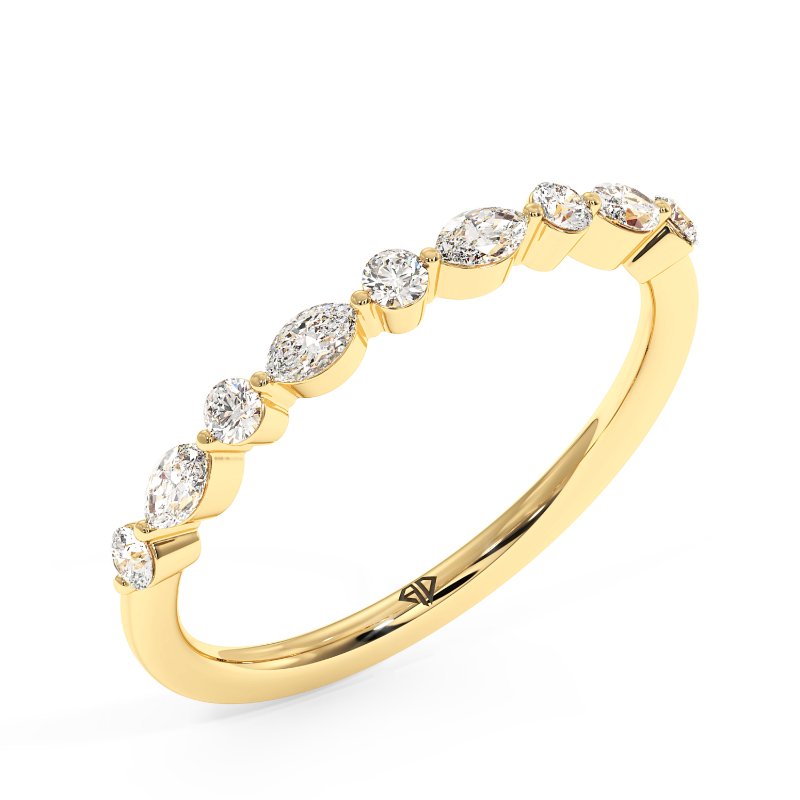 18K Yellow Gold Holly Wedding Band