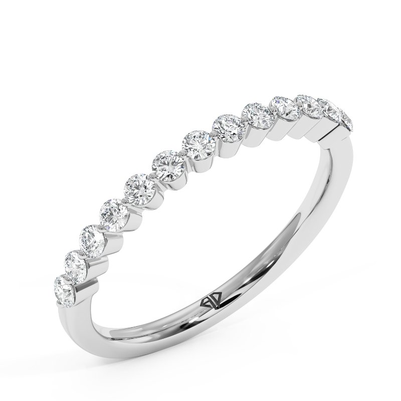 18K White Gold Zara Wedding Band