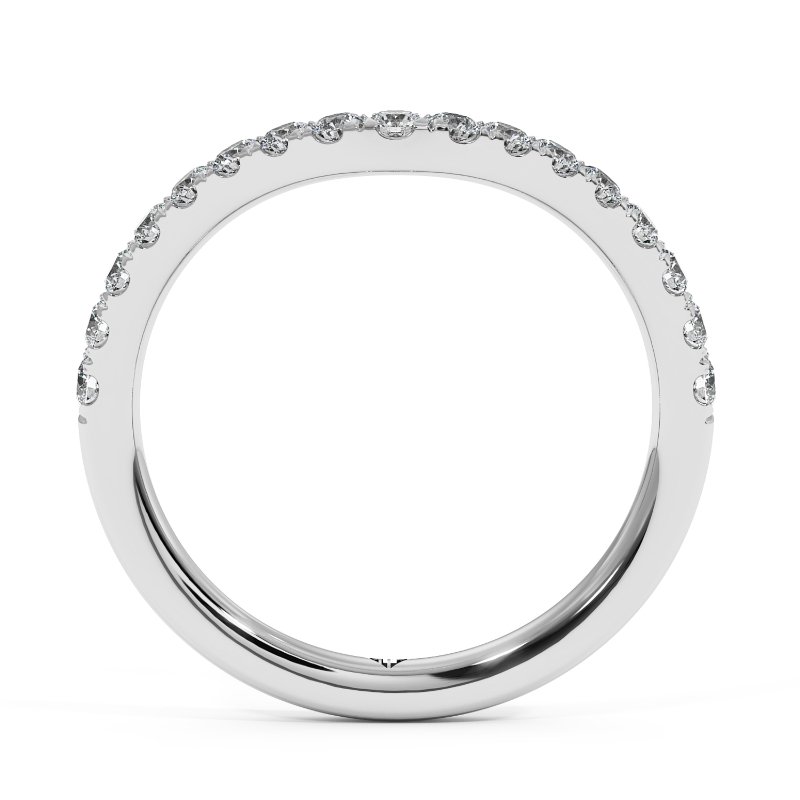 Platinum Cyrus Curved Wedding Band
