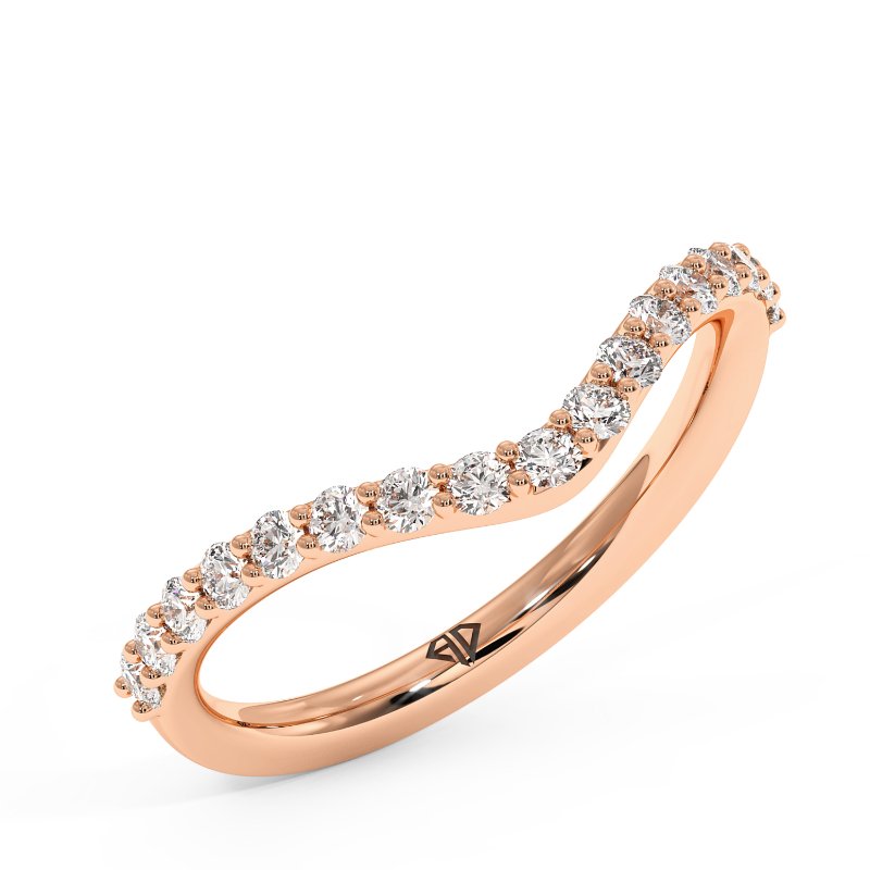 18K Rose Gold Iris Wedding Band