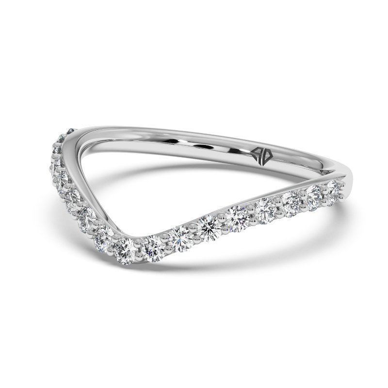 Platinum Iris Wedding Band