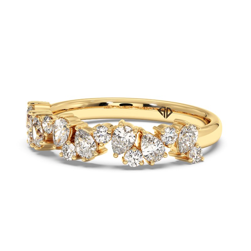 18K Yellow Gold Sage Wedding Band
