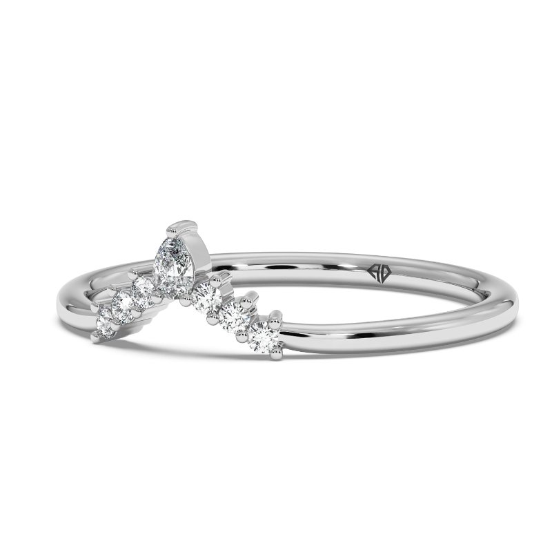 18K White Gold Tiana Wedding Band