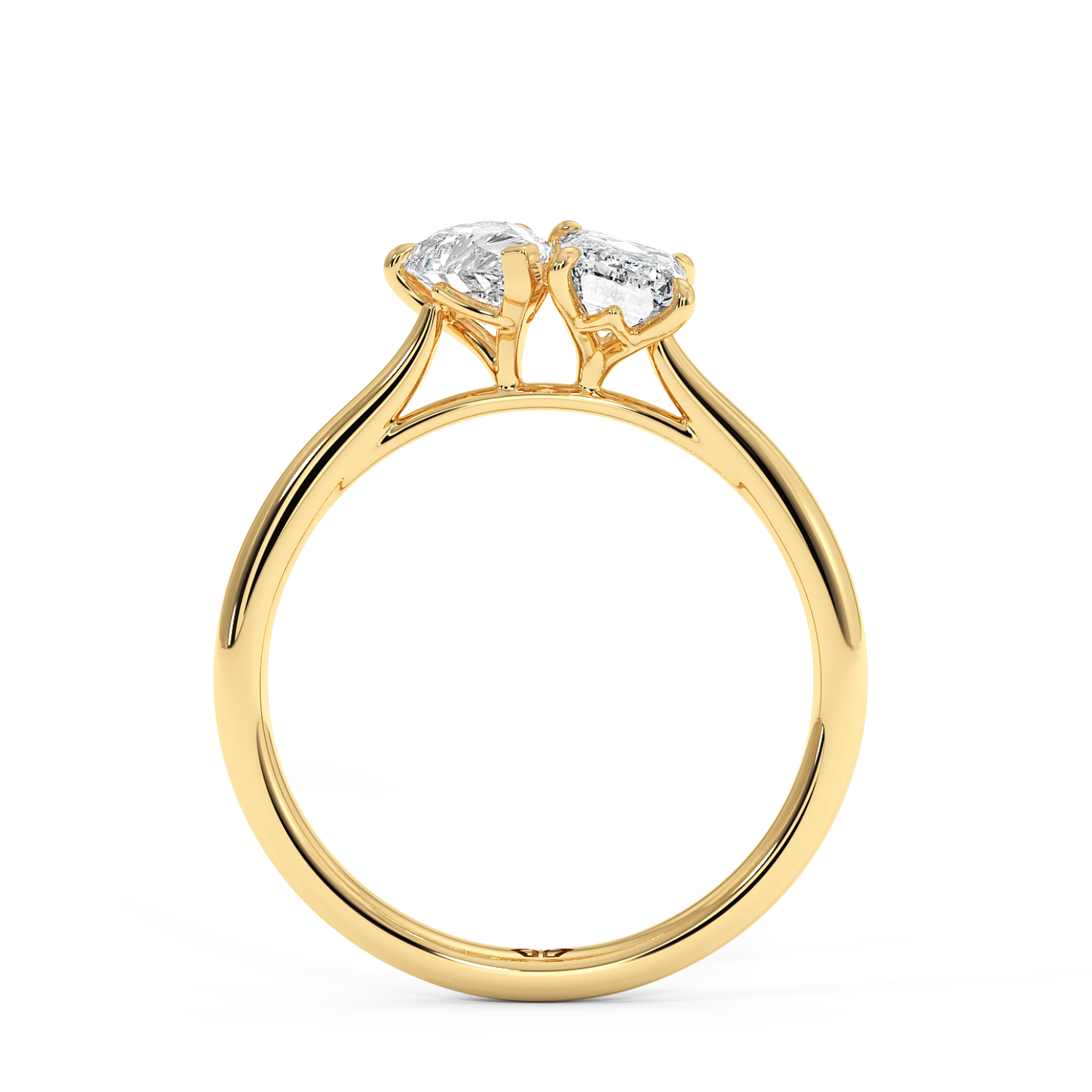 18K Yellow Gold Duo Diamond Engagement Ring
