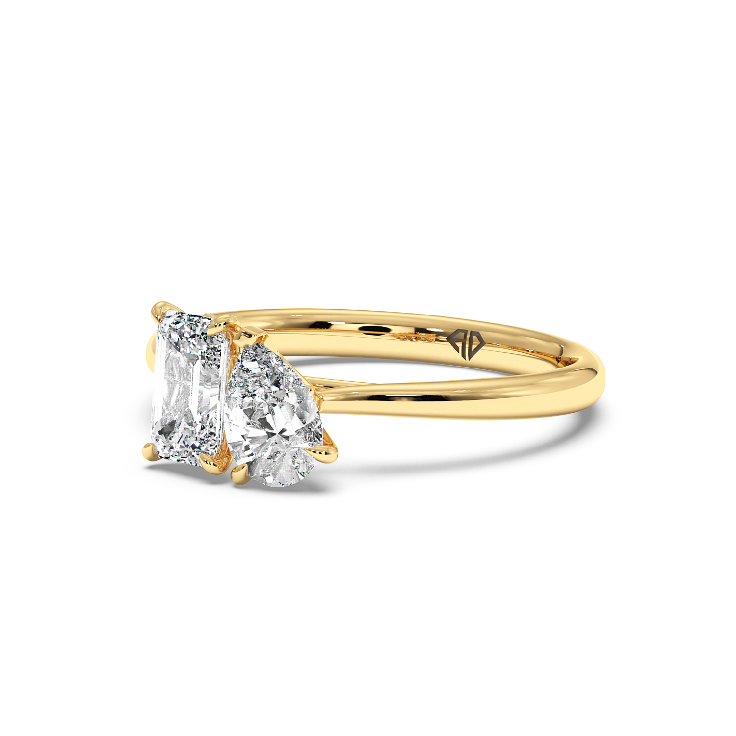 18K Yellow Gold Duo Diamond Engagement Ring
