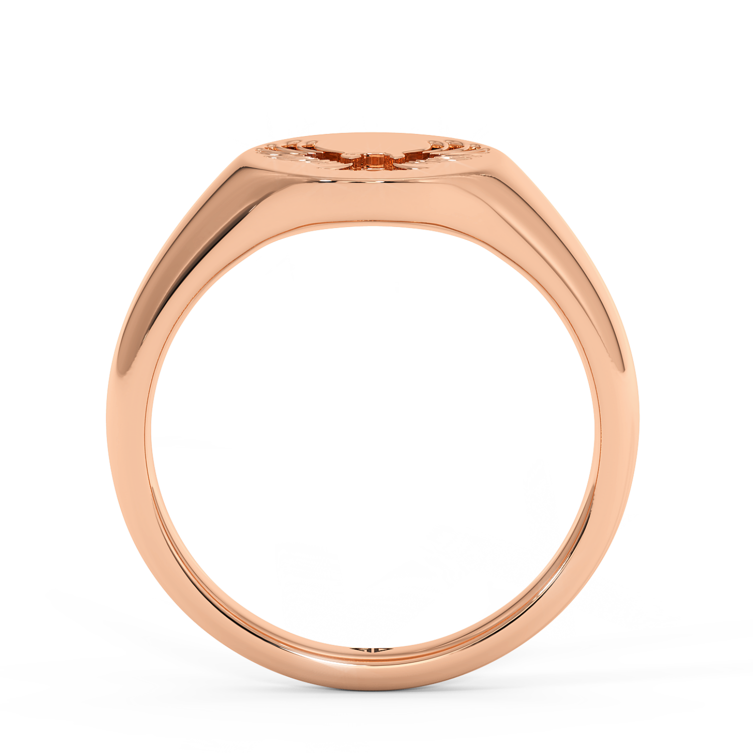 18K Rose Gold Eagle Signet Ring