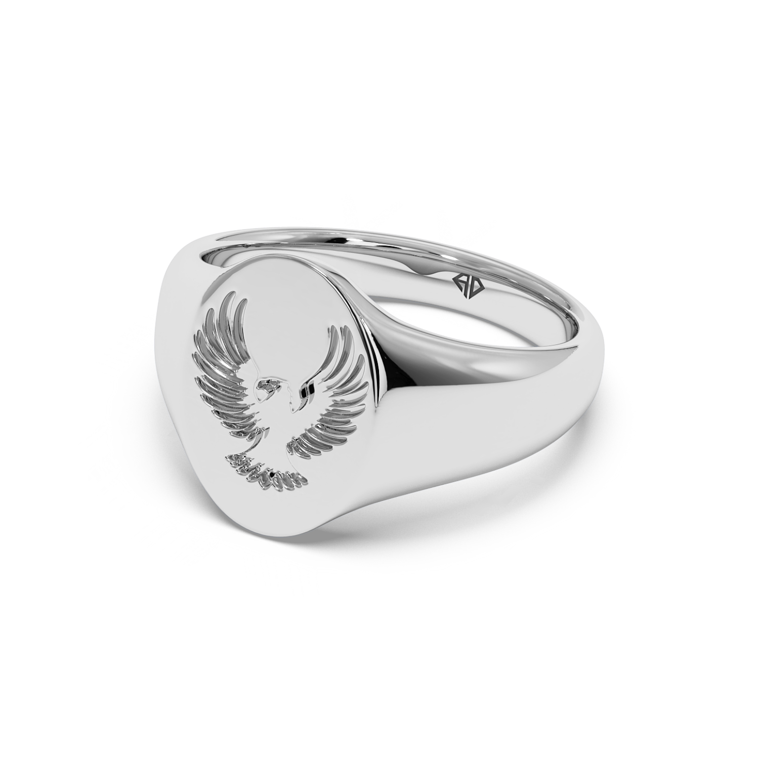 Platinum Eagle Signet Ring