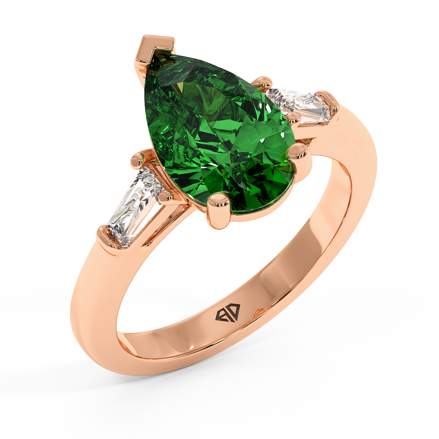 18K Rose Gold RING-082 Engagement Ring