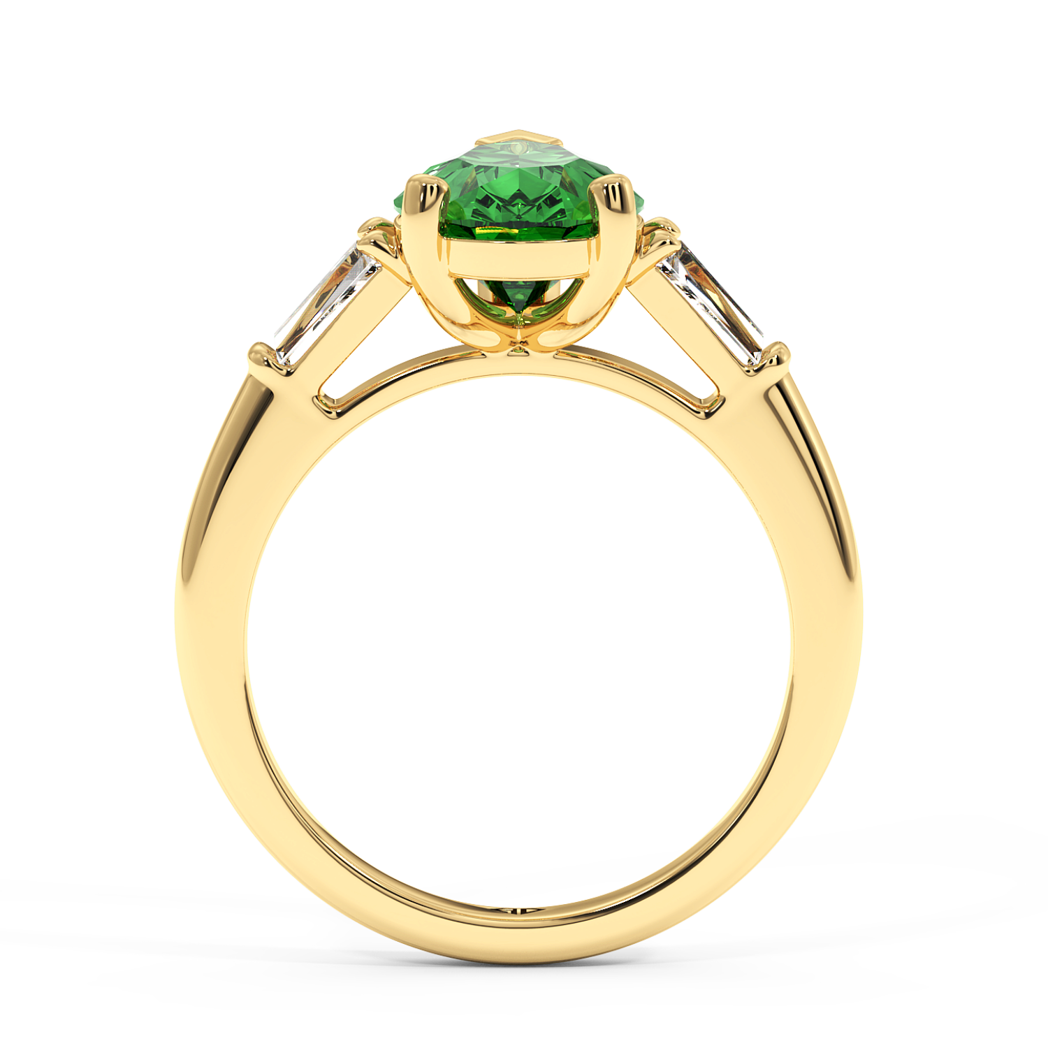 18K Yellow Gold RING-082 Engagement Ring