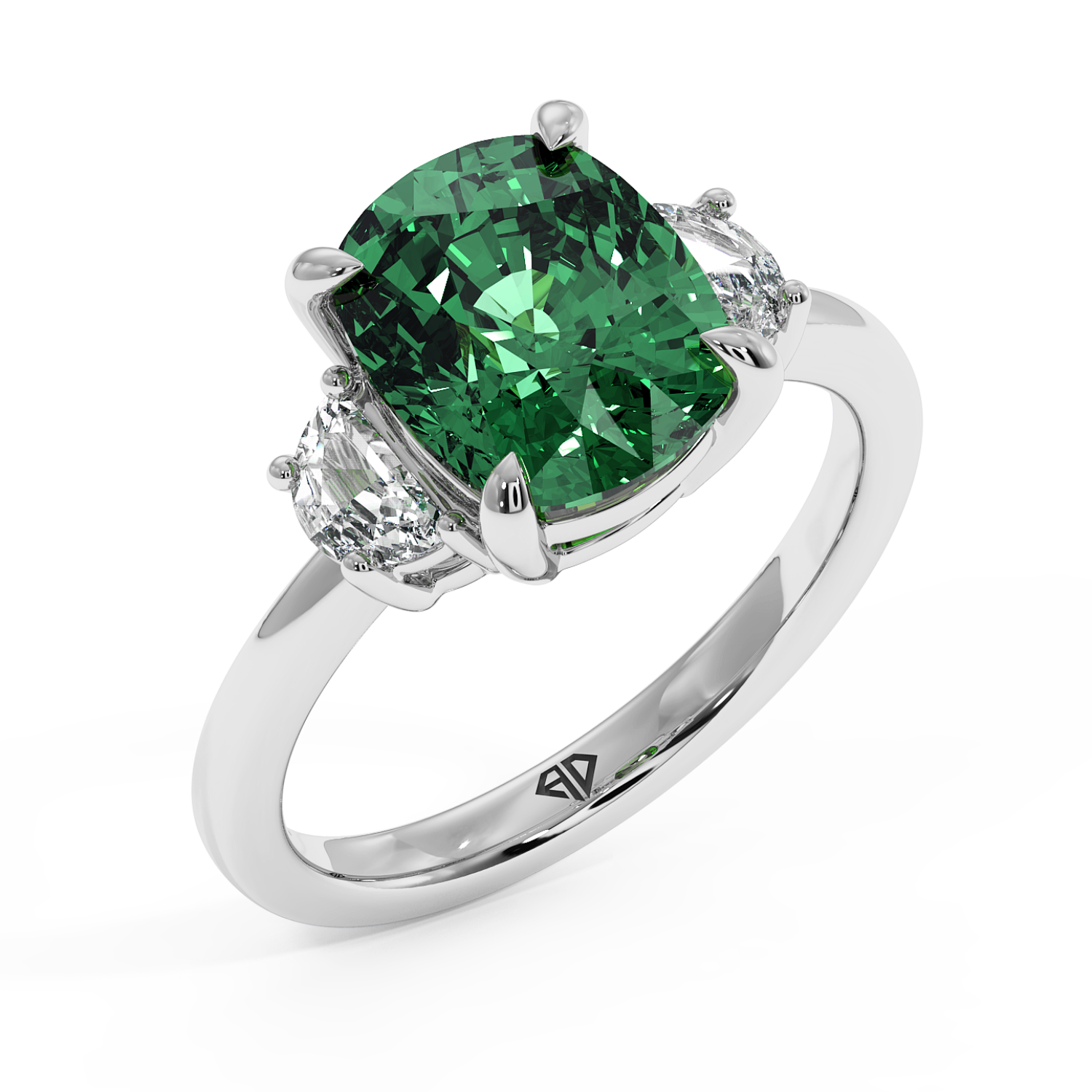 18K White Gold RING-083 Engagement Ring