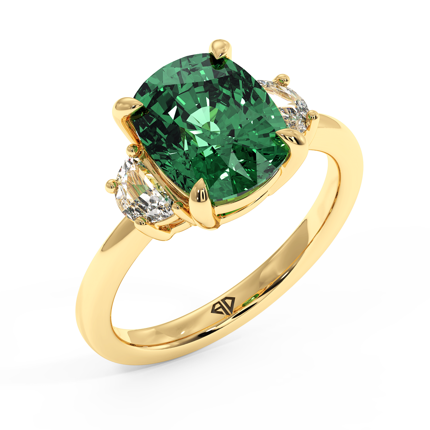 18K Yellow Gold RING-083 Engagement Ring