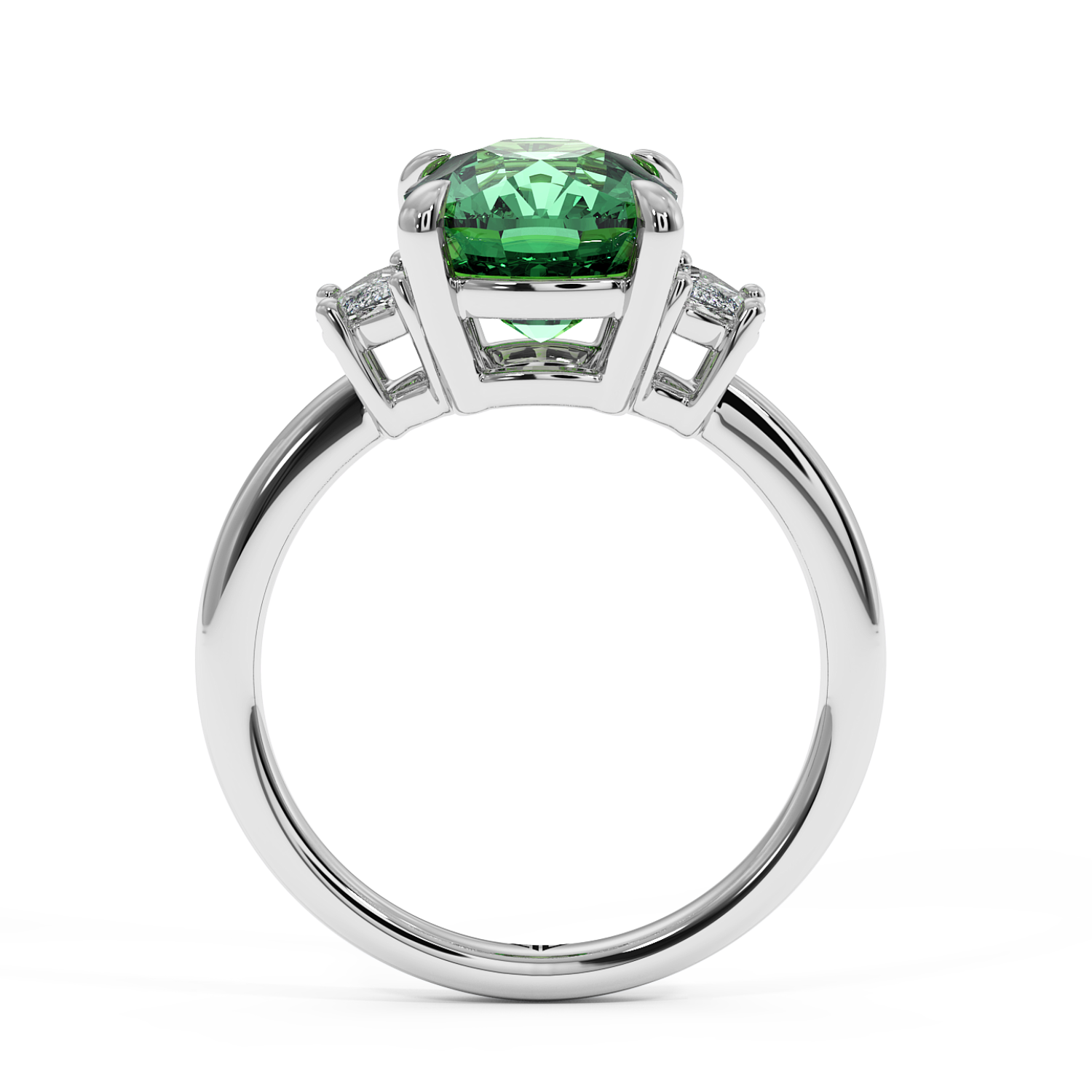 18K White Gold RING-083 Engagement Ring