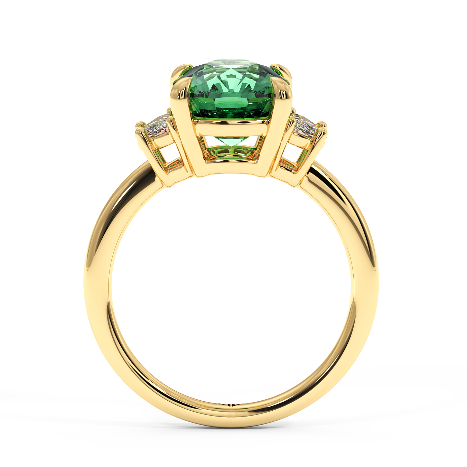 18K Yellow Gold RING-083 Engagement Ring