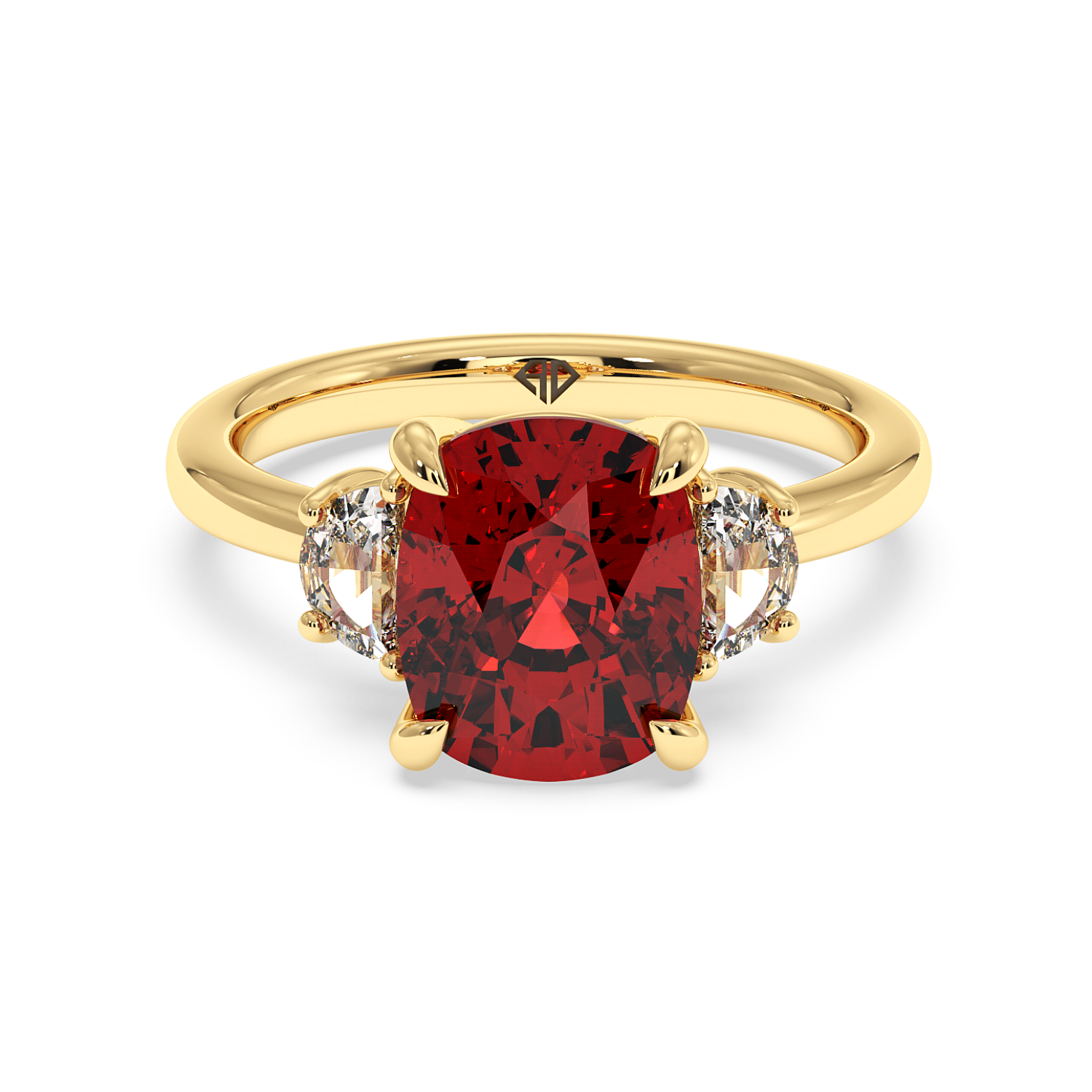 18K Yellow Gold RING-083 Engagement Ring