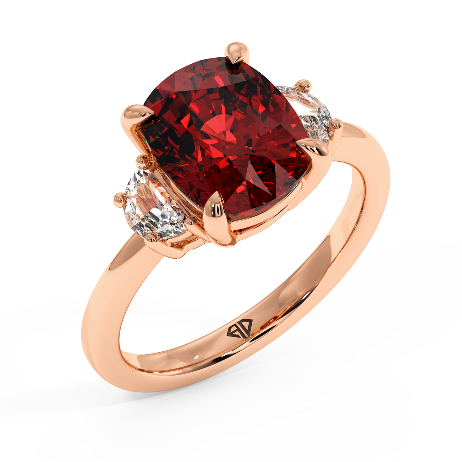 18K Rose Gold RING-083 Engagement Ring