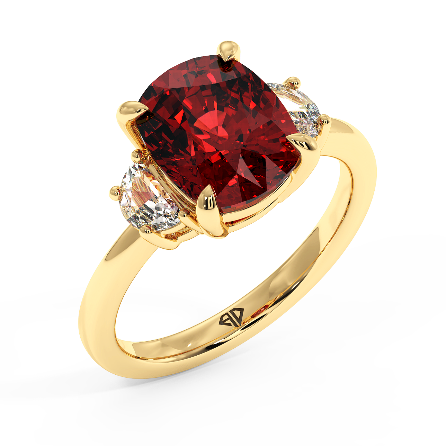 18K Yellow Gold RING-083 Engagement Ring