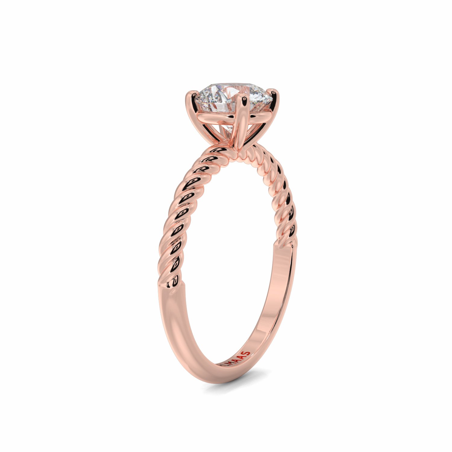 18K Rose Gold Lucille Lab Grown Diamond Solitaire Engagement Ring