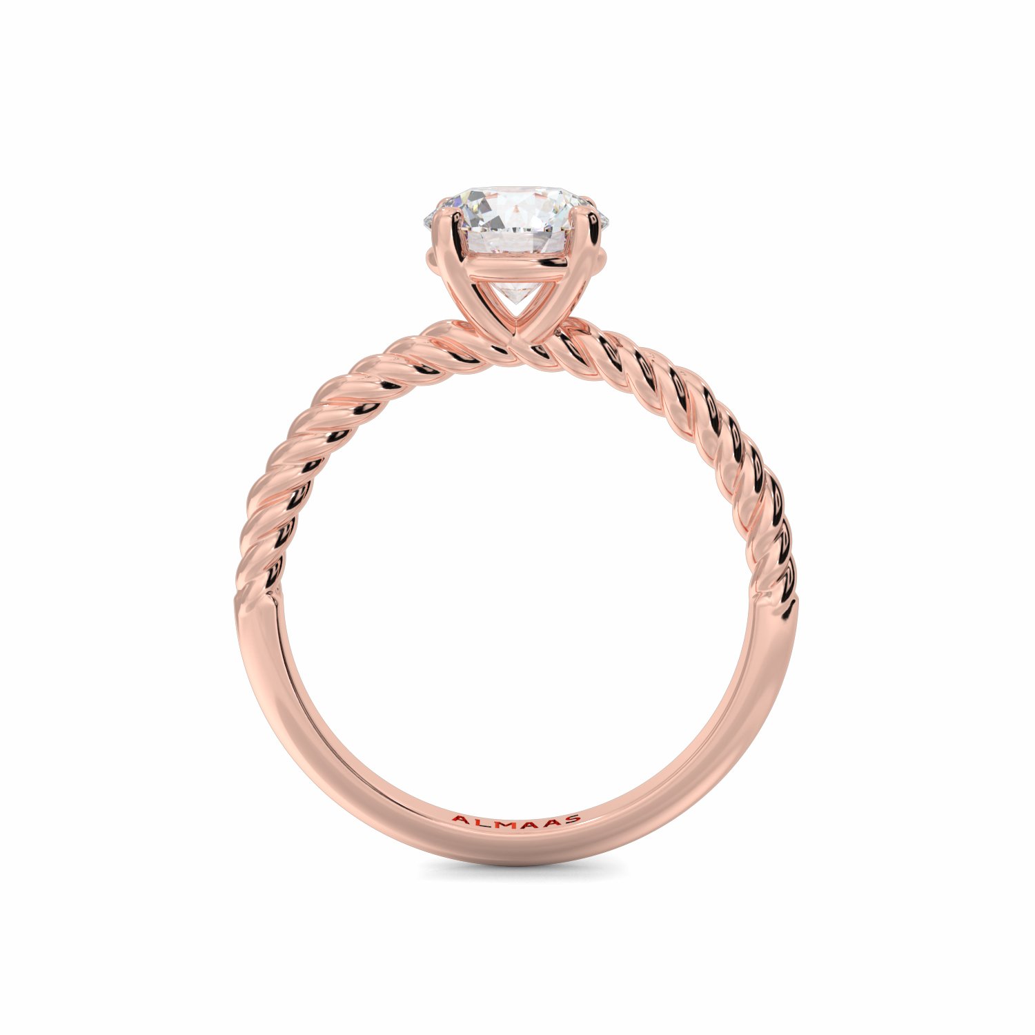 18K Rose Gold Lucille Diamond Solitaire Engagement Ring