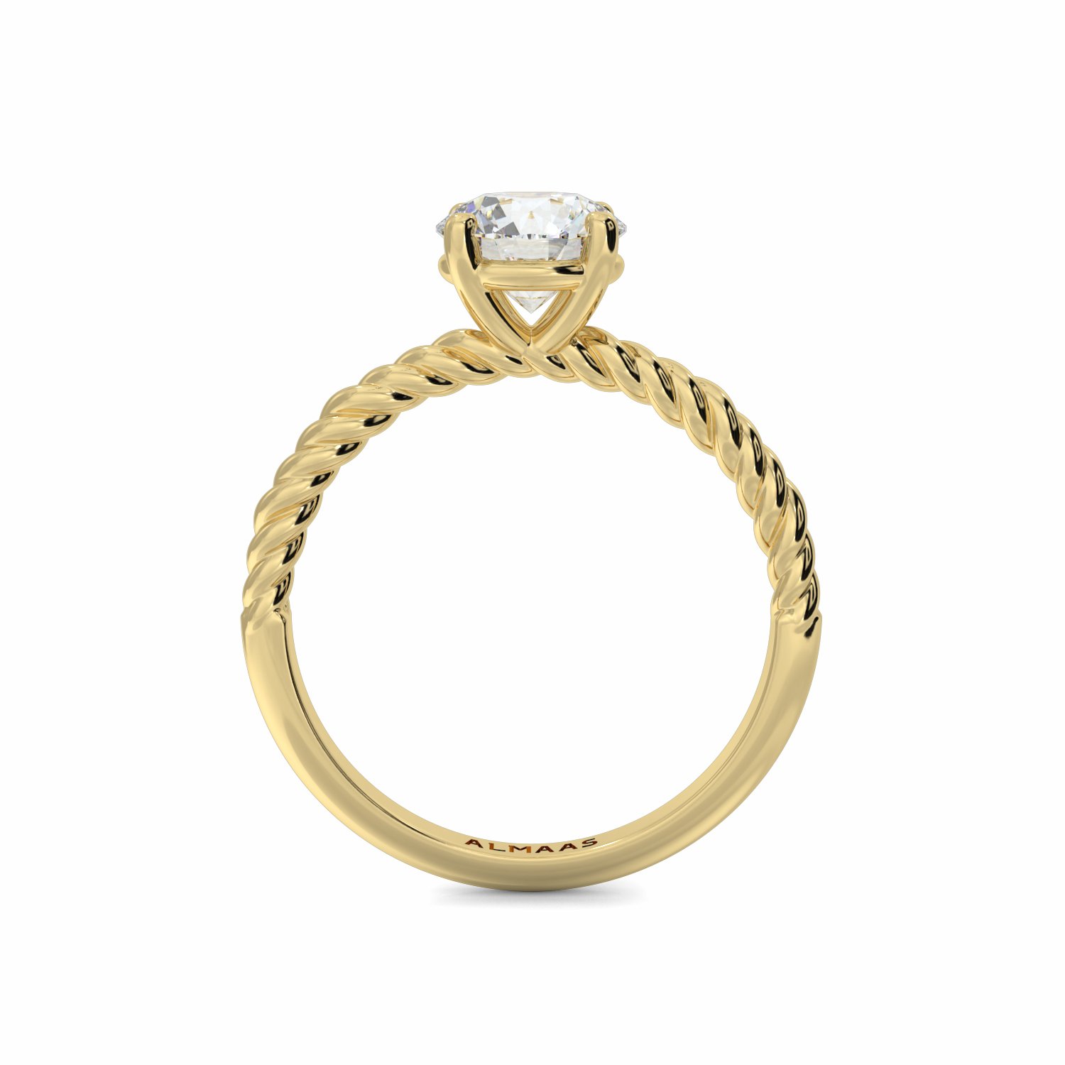 18K Yellow Gold Lucille Diamond Solitaire Engagement Ring
