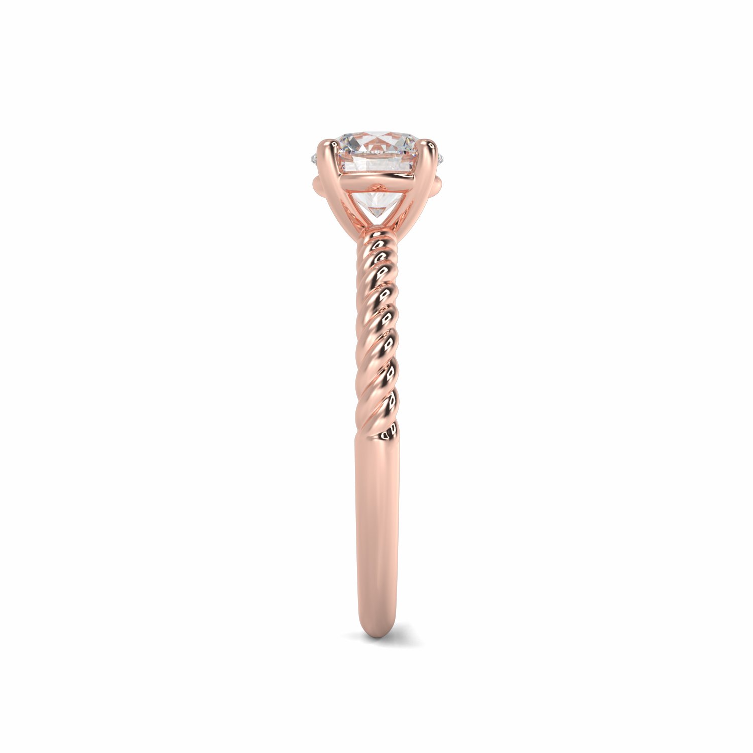 18K Rose Gold Lucille Lab Grown Diamond Solitaire Engagement Ring