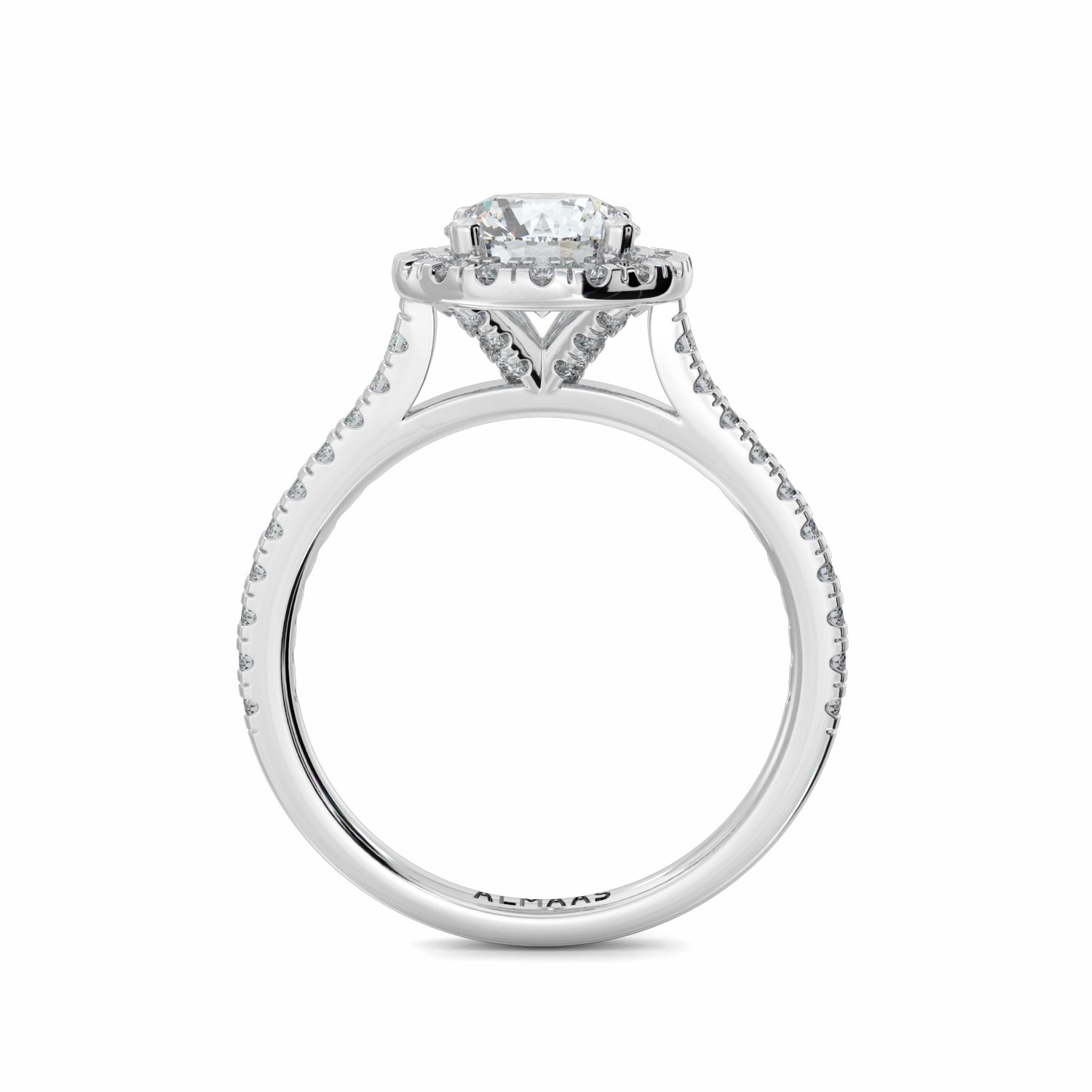 18K White Gold Irene Halo Diamond Engagement Ring