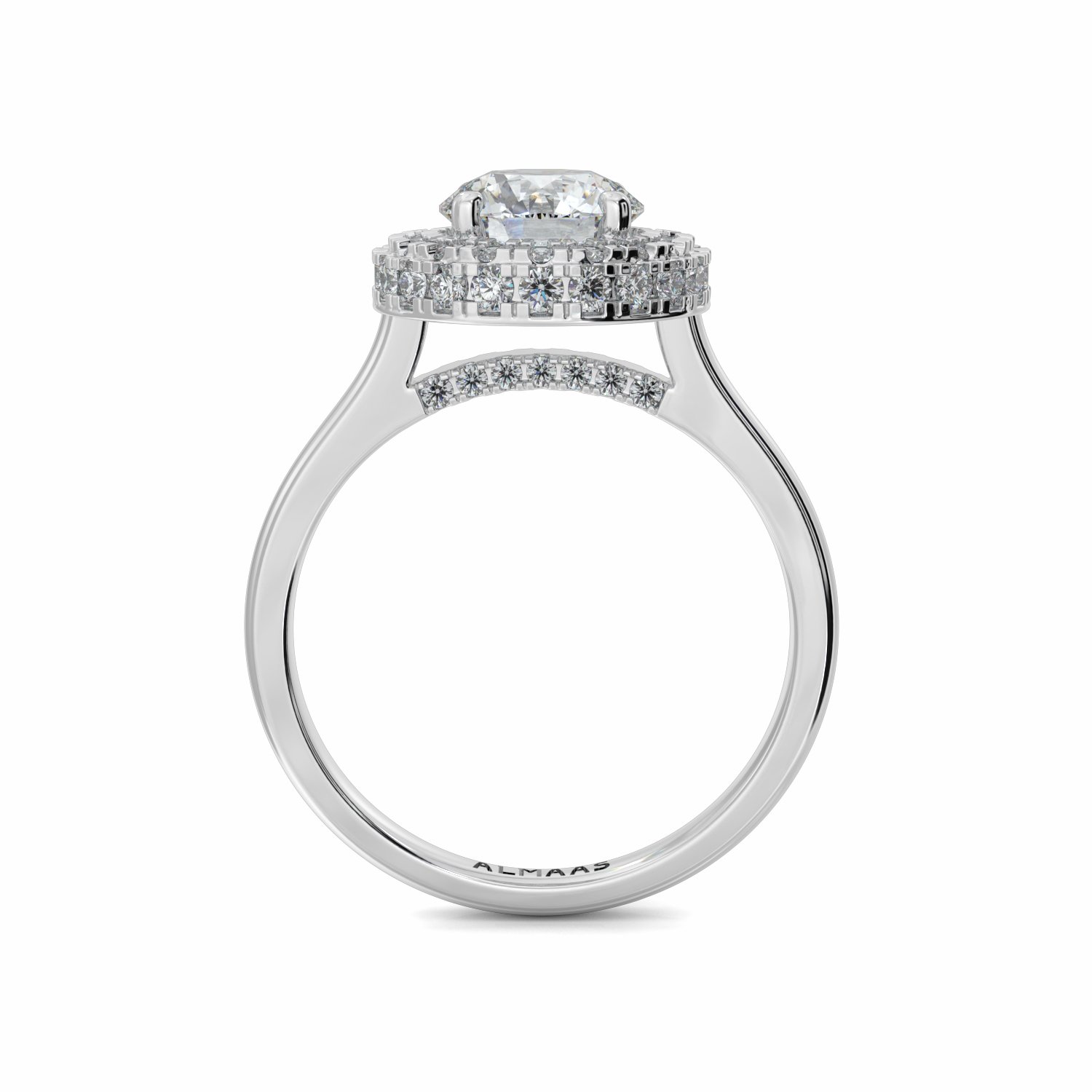 18K White Gold Fay Halo Diamond Engagement Ring