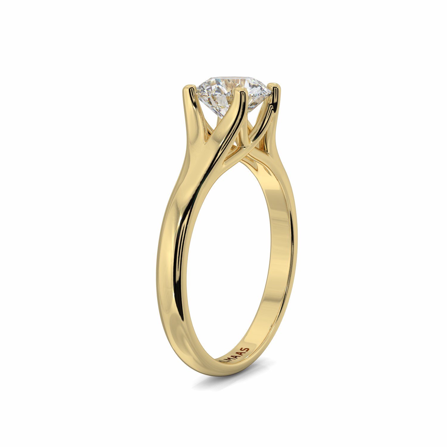 18K Yellow Gold Mabel Diamond Solitaire Engagement Ring