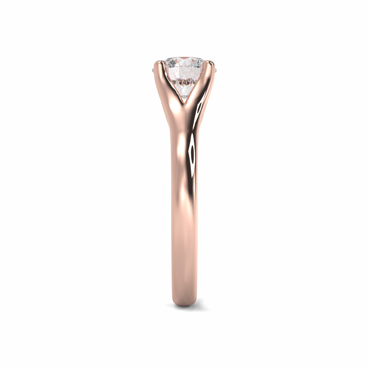 18K Rose Gold Mabel Diamond Solitaire Engagement Ring