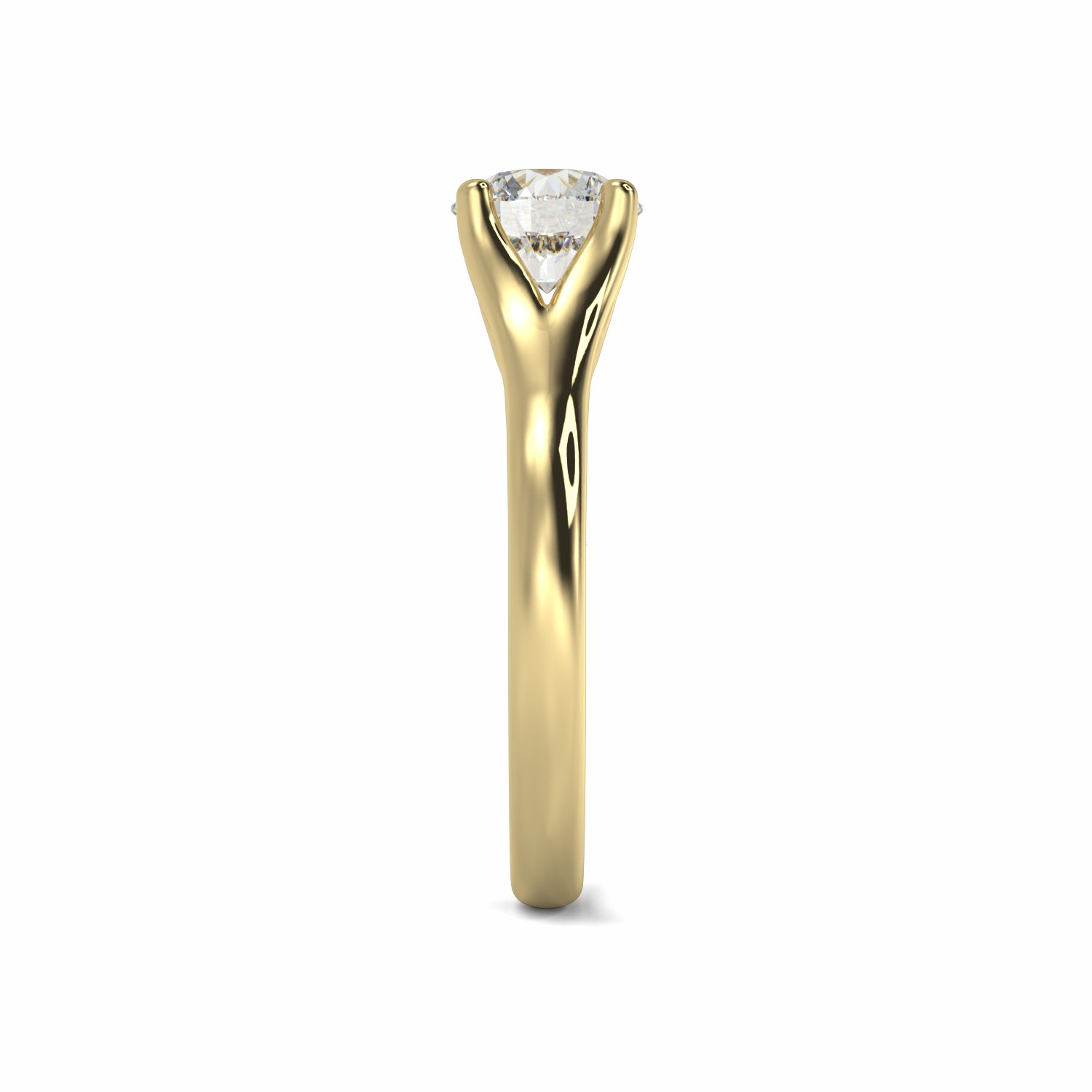18K Yellow Gold Mabel Diamond Solitaire Engagement Ring
