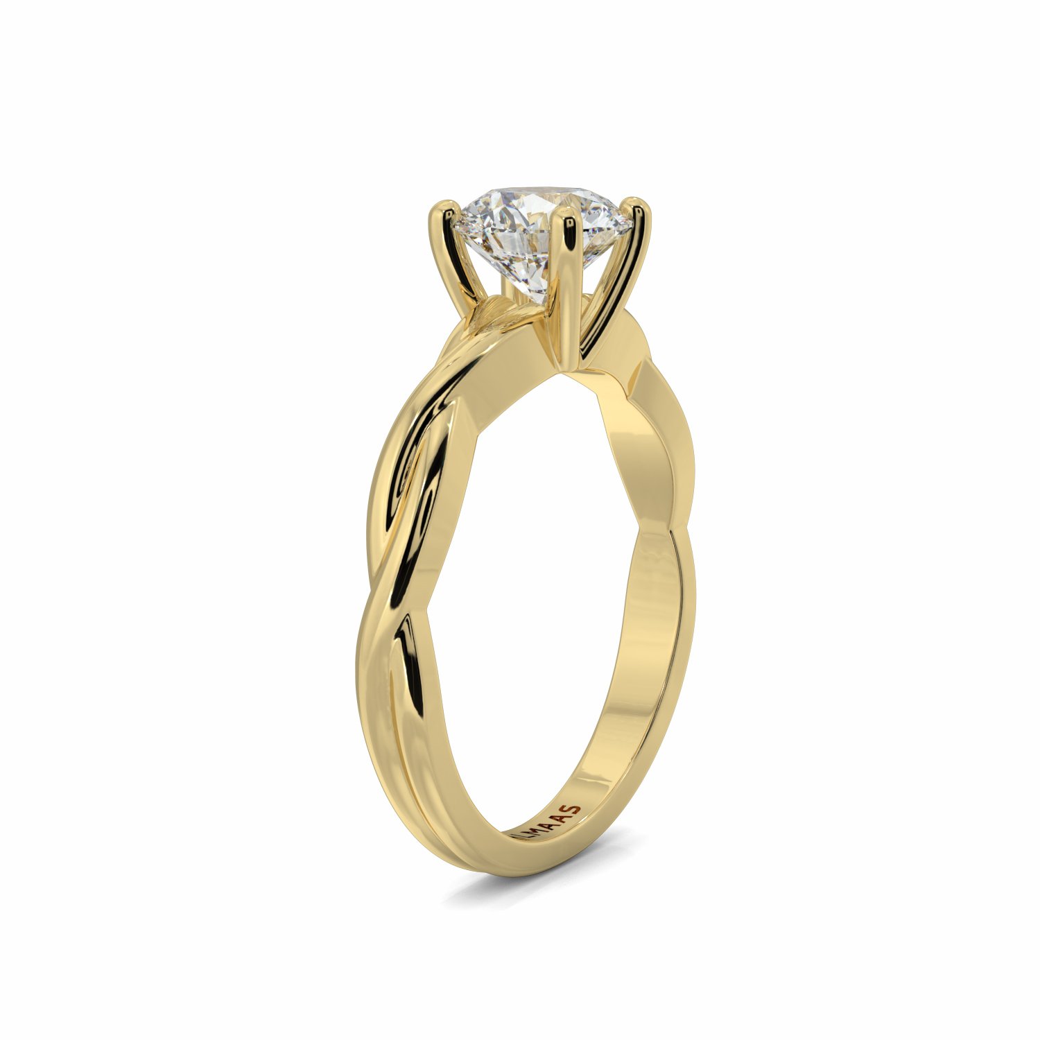 18K Yellow Gold Holly Diamond Soliatire Engagement Ring