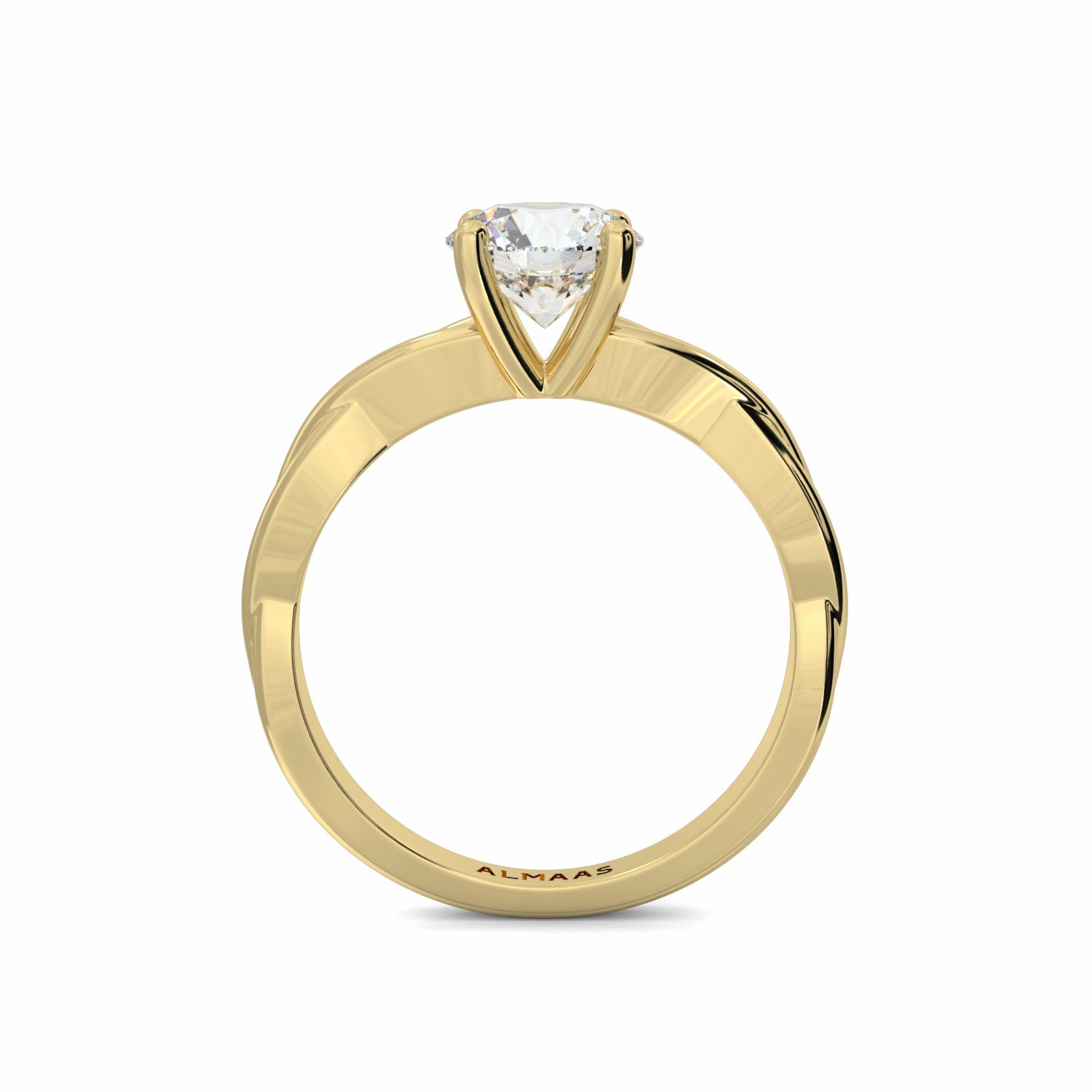 18K Yellow Gold Holly Diamond Soliatire Engagement Ring