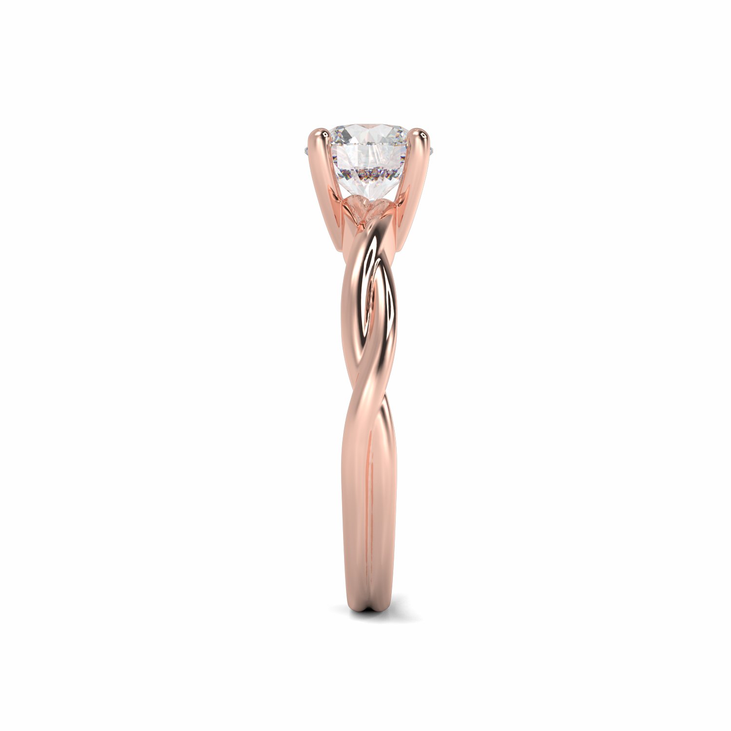 18K Rose Gold Holly Diamond Soliatire Engagement Ring