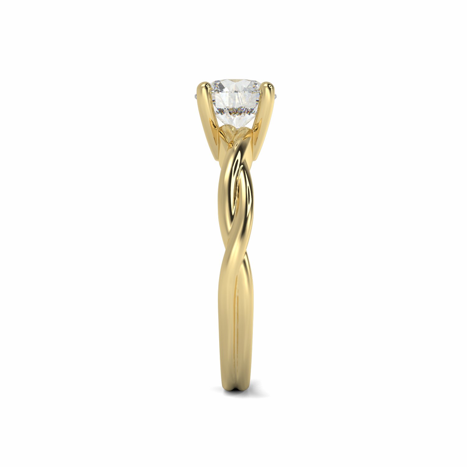 18K Yellow Gold Holly Diamond Soliatire Engagement Ring