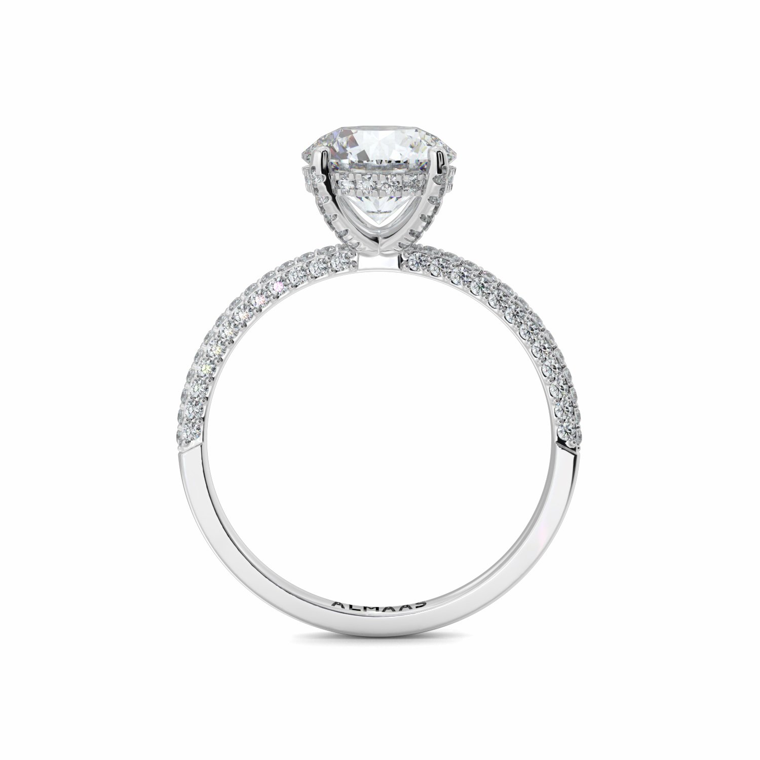 18K White Gold Vienna Diamond Set Shoulder Engagement Ring