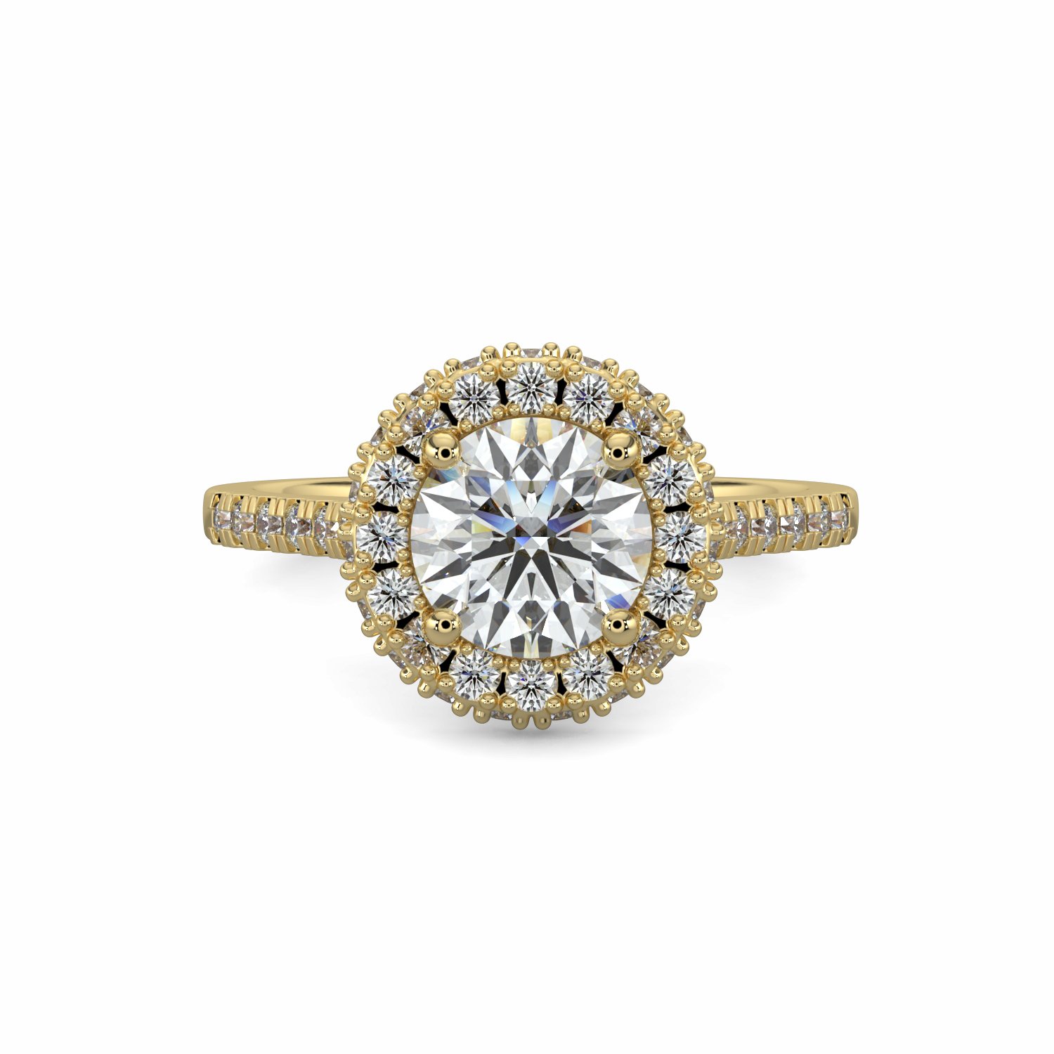 18K White Gold Calista Halo Engagement Ring