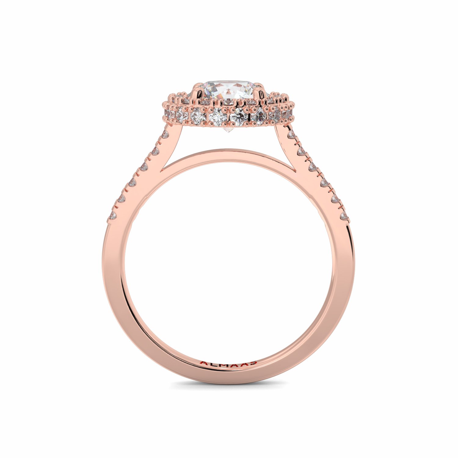 18K Rose Gold Calista Halo Engagement Ring