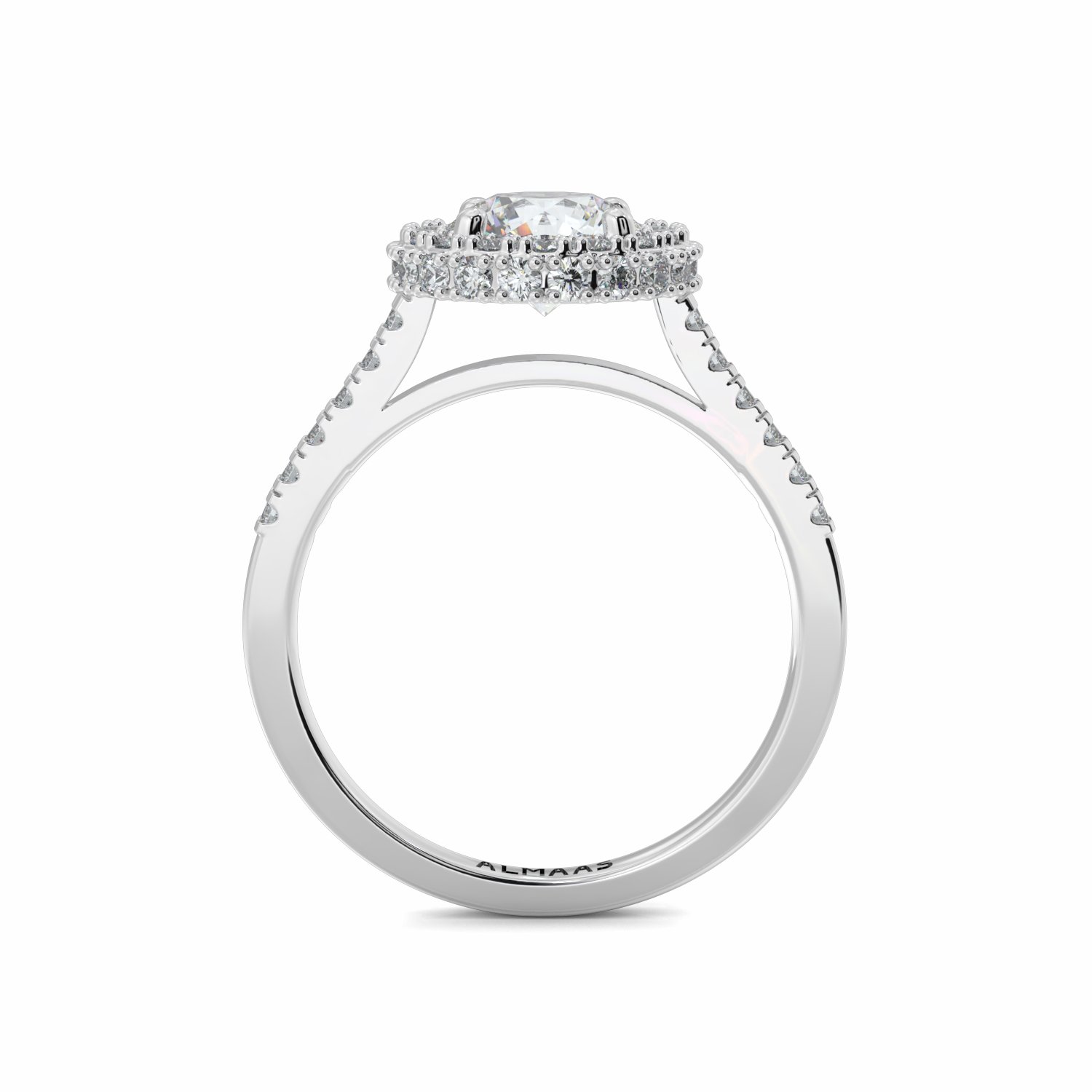 18K White Gold Calista Halo Engagement Ring