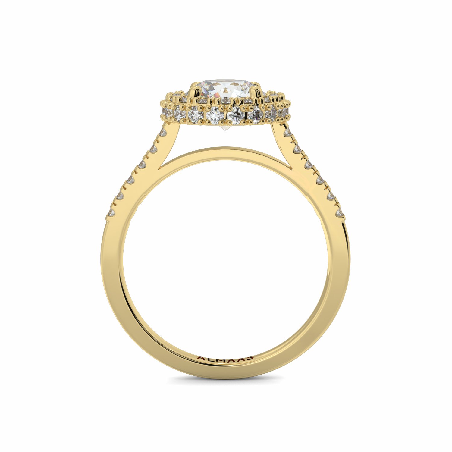 18K Yellow Gold Calista Halo Engagement Ring