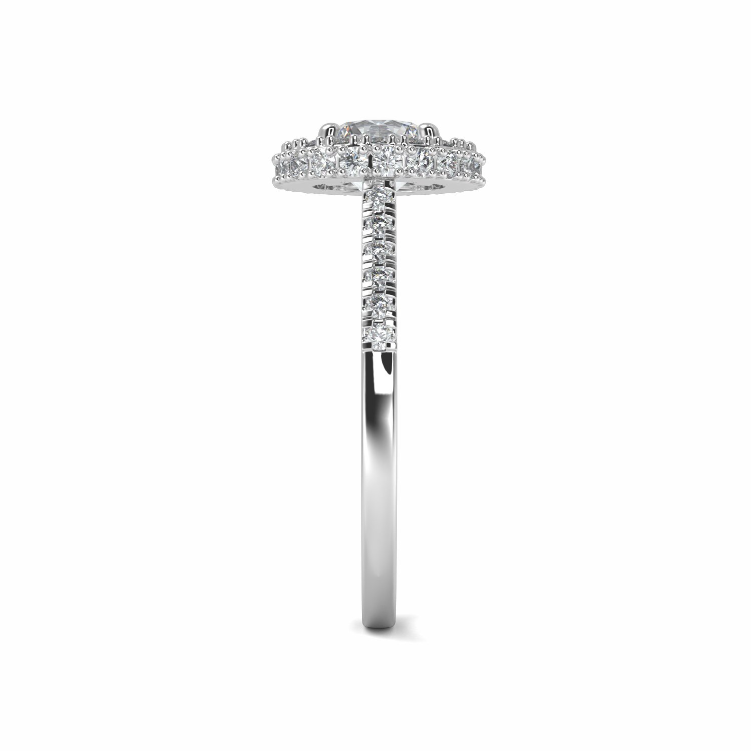 18K White Gold Calista Halo Engagement Ring
