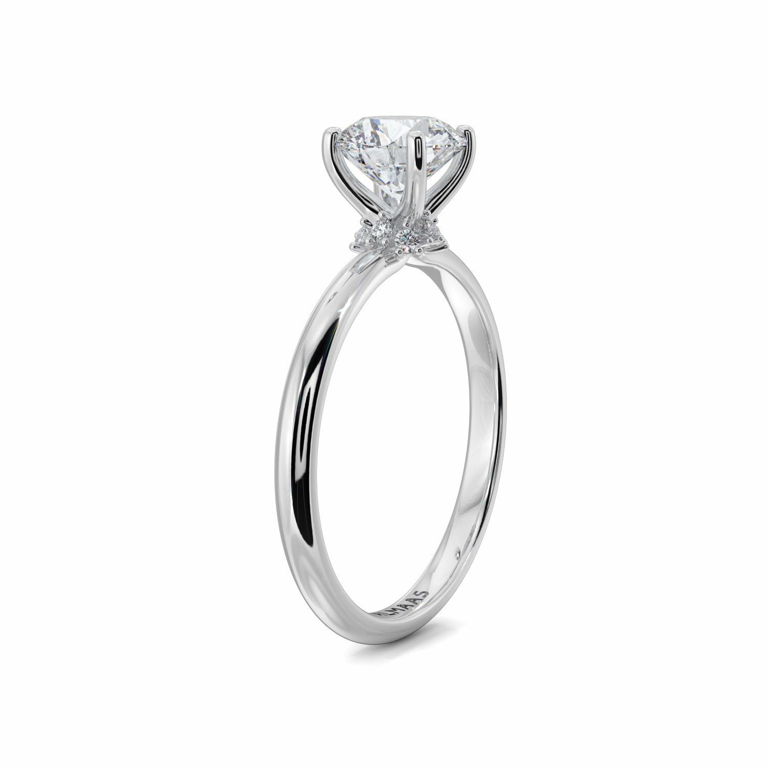 18K White Gold Delilah Halo Engagement Ring