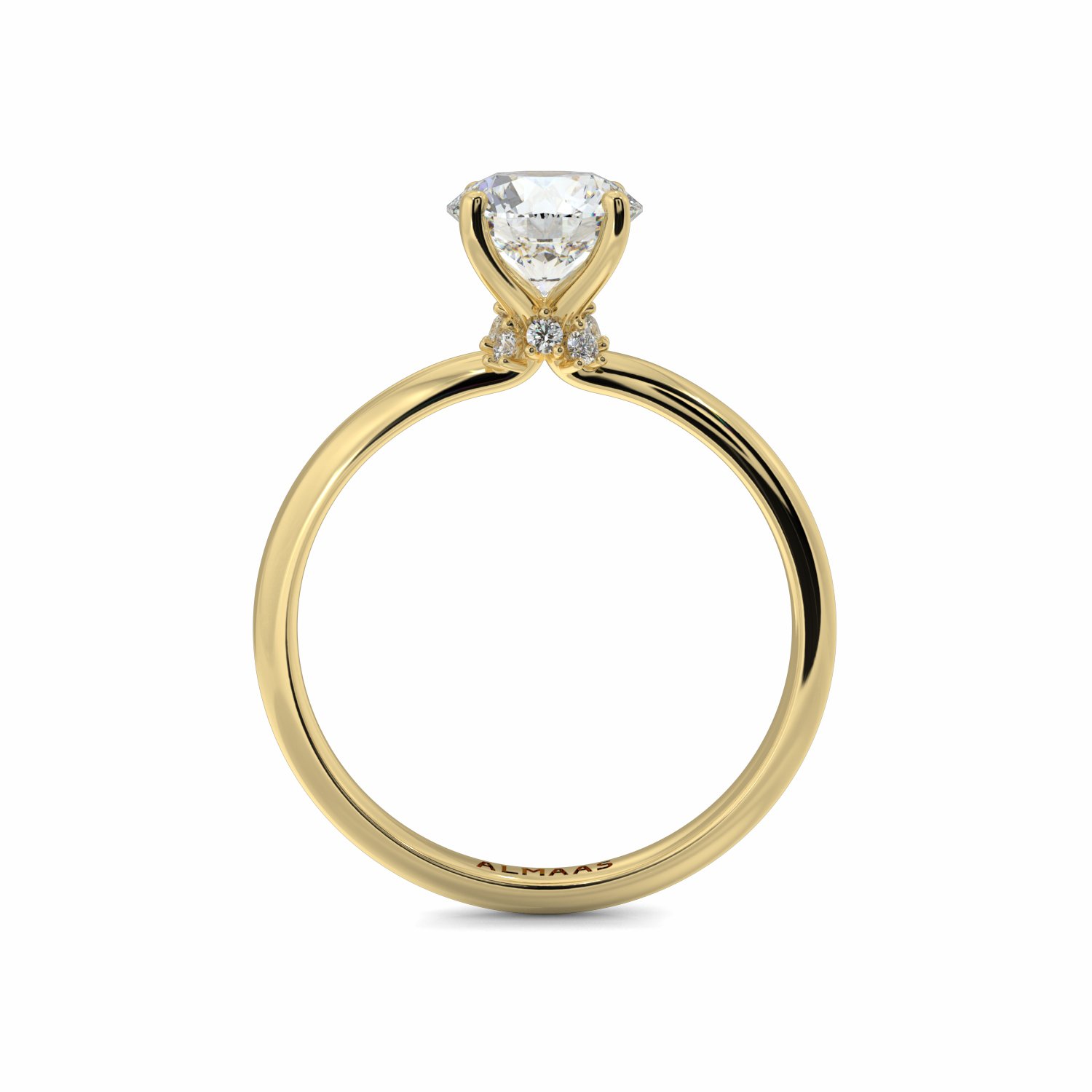 18K Yellow Gold Delilah Halo Engagement Ring