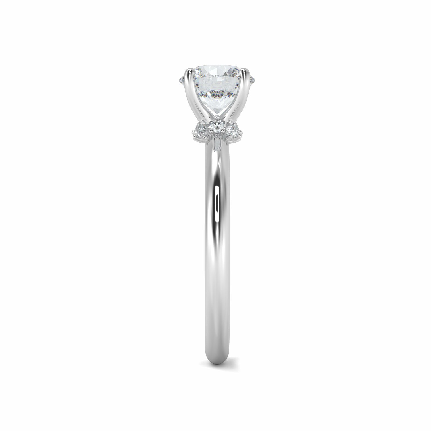 18K White Gold Delilah Halo Engagement Ring
