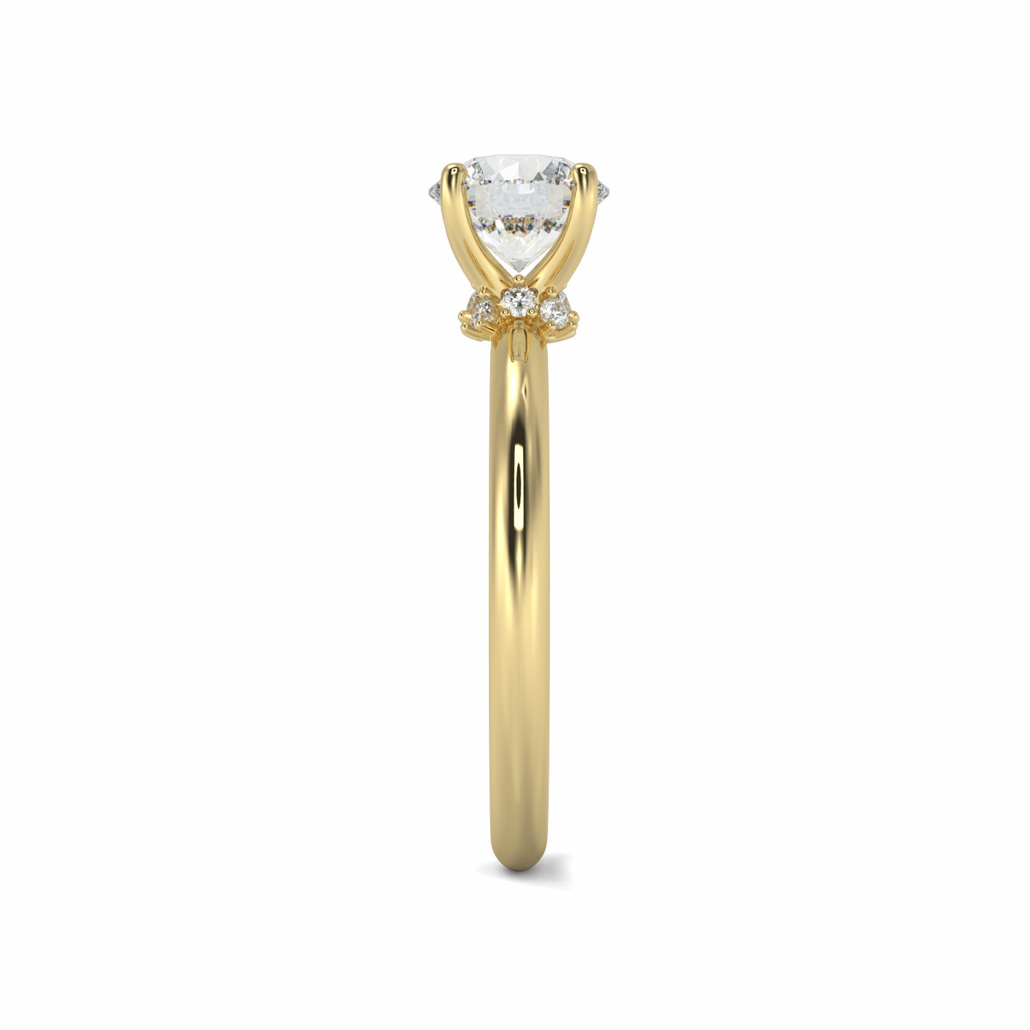 18K Yellow Gold Delilah Halo Engagement Ring