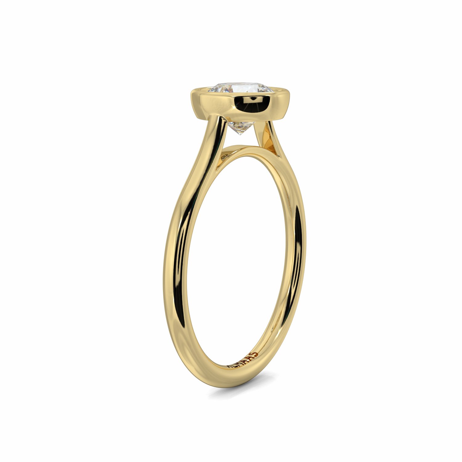 18K Yellow Gold Sonia Diamond Soliataire Engagement Ring