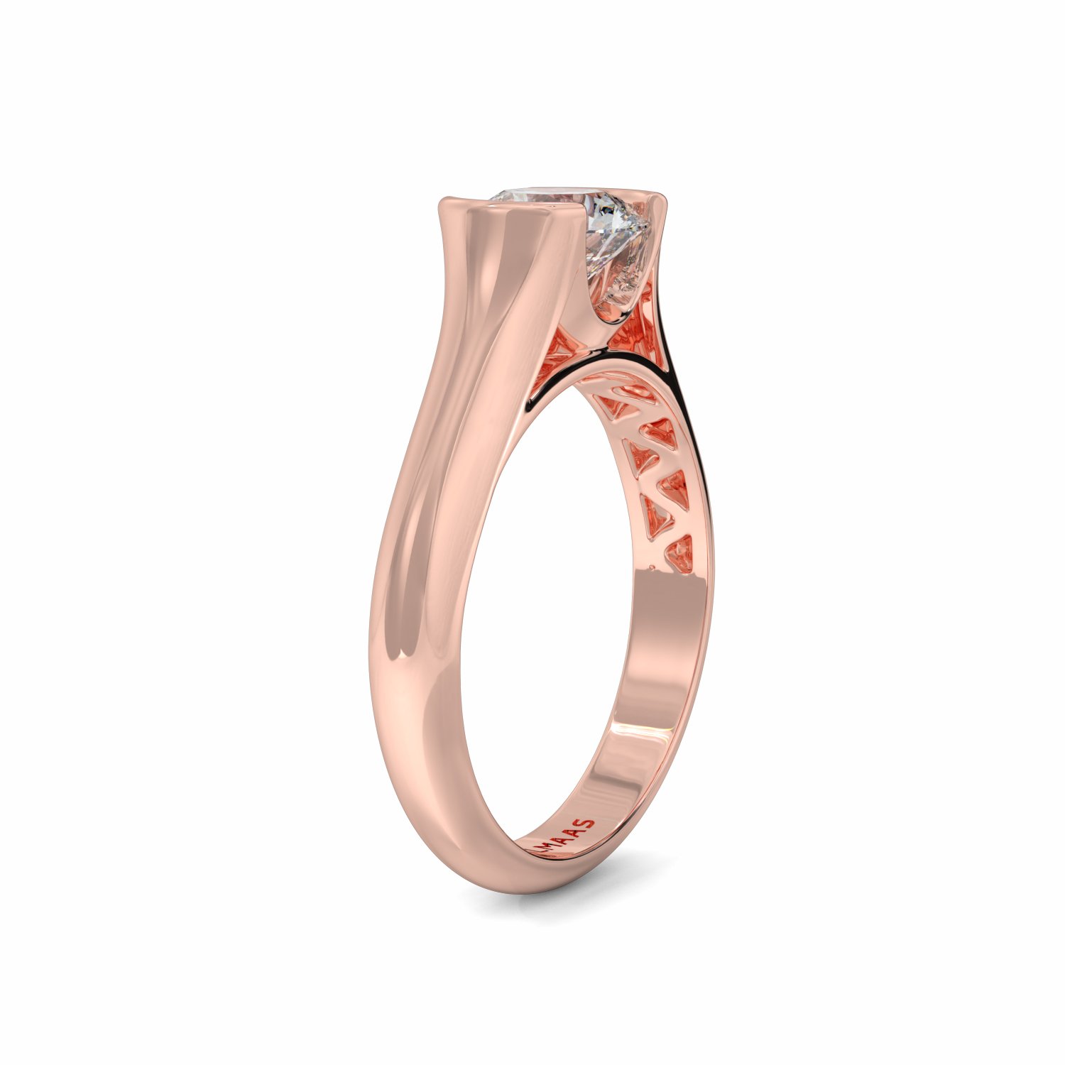18K Rose Gold Erin Diamond Solitaire Engagement Ring