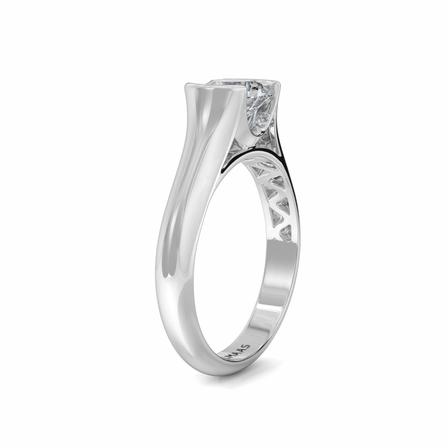 18K White Gold Erin Diamond Solitaire Engagement Ring