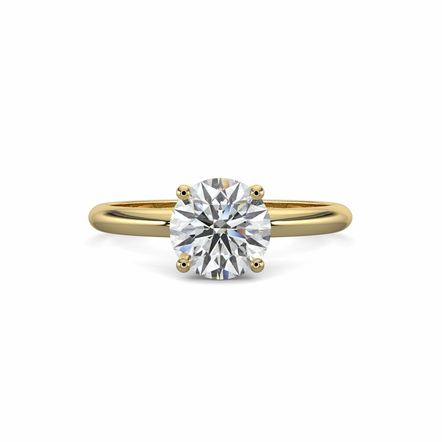 18K White Gold Ophelia Diamond Solitaire Engagement Ring