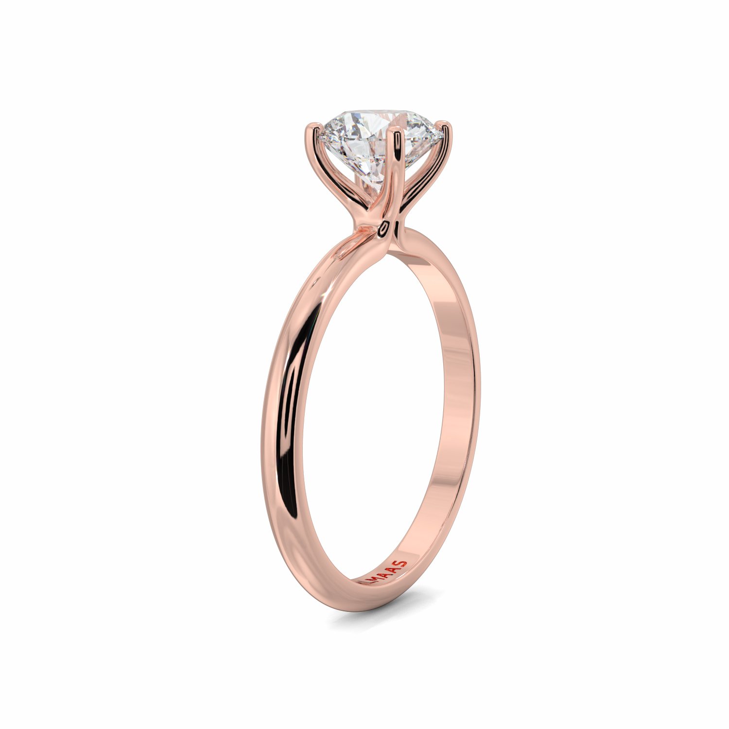 18K Rose Gold Ophelia Diamond Solitaire Engagement Ring